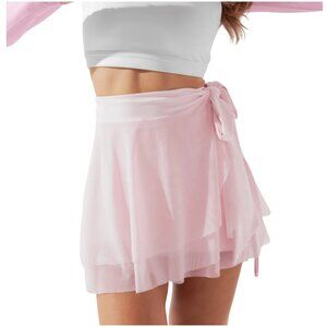 POPFLEX Pink Wrap Ballet Skirt